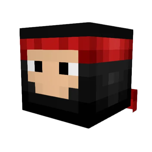 NabuYT Minecraft avatar head, 3D render