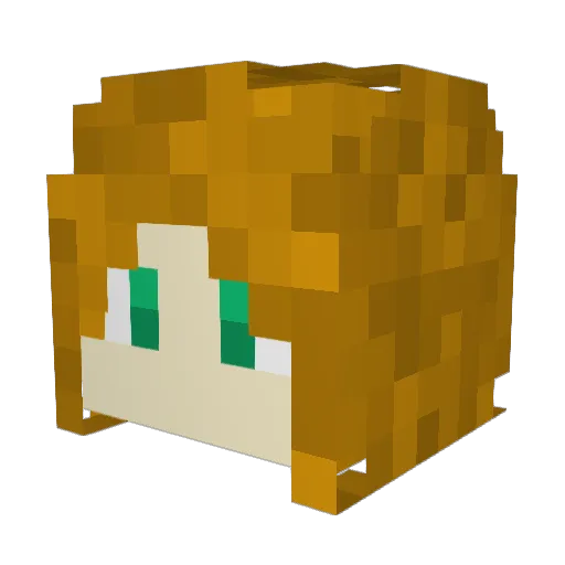 Nabukiahu Minecraft avatar head, 3D render