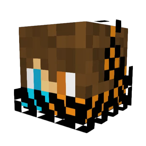 Nabusethh Minecraft avatar head, 3D render