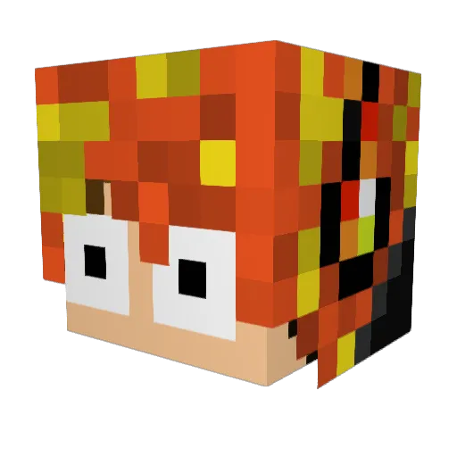 NacD_ Minecraft avatar head, 3D render