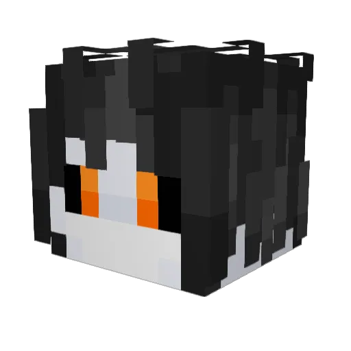 Nac_Moonsilver Minecraft avatar head, 3D render