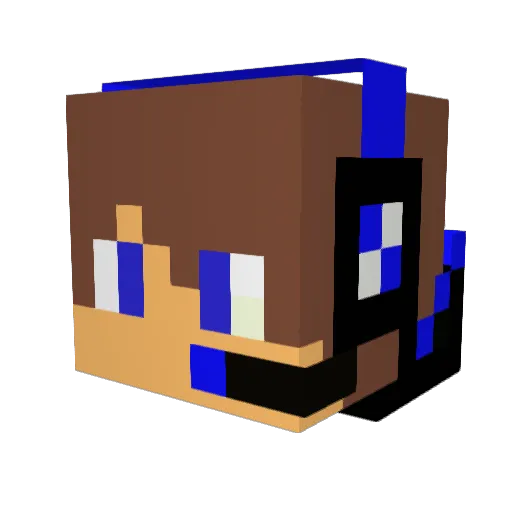 Nacarpy Minecraft avatar head, 3D render
