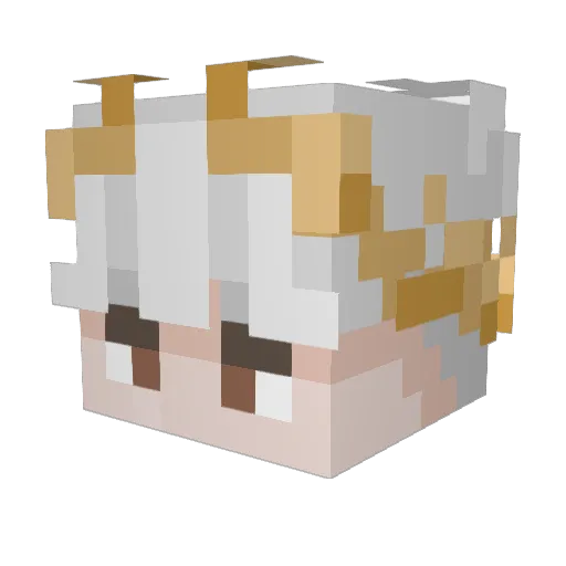 Nachcraft Minecraft avatar head, 3D render