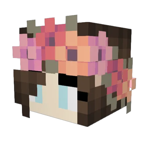 Nachetanya Minecraft avatar head, 3D render