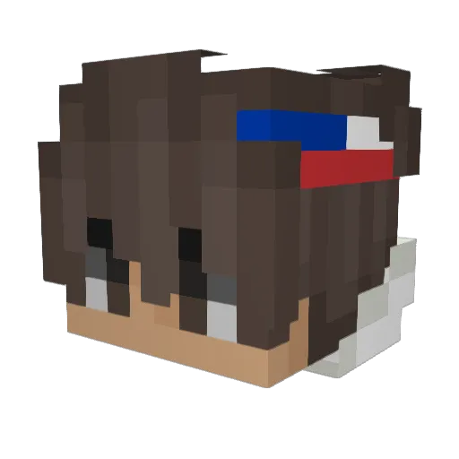 NachitooGB Minecraft avatar head, 3D render