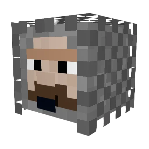 Nacho1402 Minecraft avatar head, 3D render