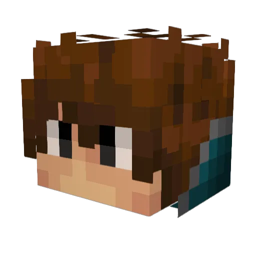 Nacho714 Minecraft avatar head, 3D render
