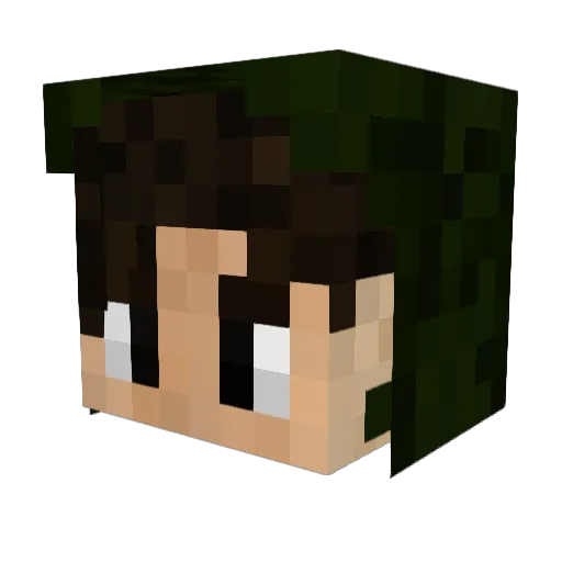 Nacho78_ Minecraft avatar head, 3D render