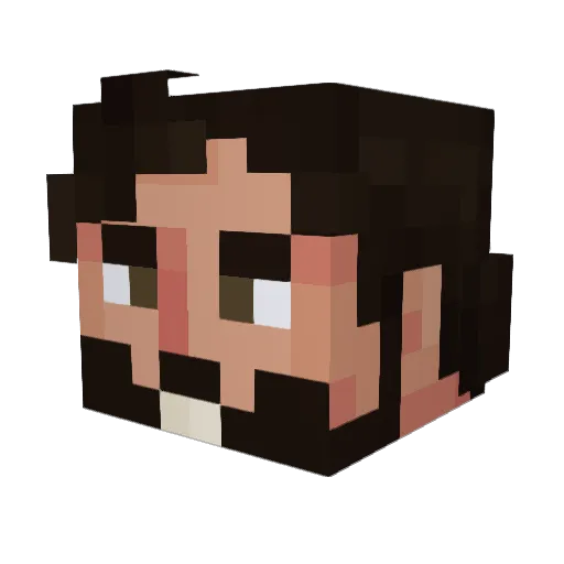 NachoGS_05 Minecraft avatar head, 3D render