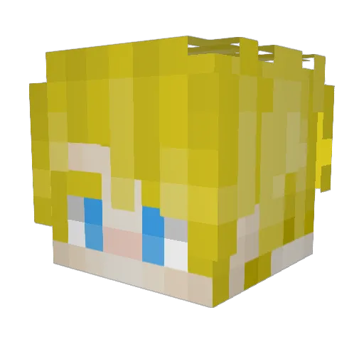 NachoQueson Minecraft avatar head, 3D render