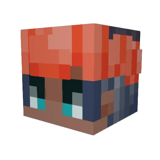 NachoRadioativo Minecraft avatar head, 3D render