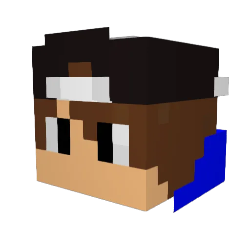 Nachobag Minecraft avatar head, 3D render