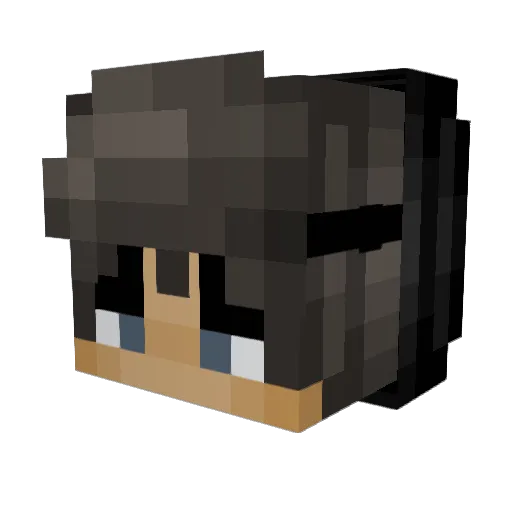 Nachobche Minecraft avatar head, 3D render