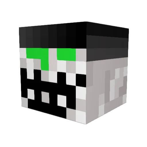 Nachodox Minecraft avatar head, 3D render