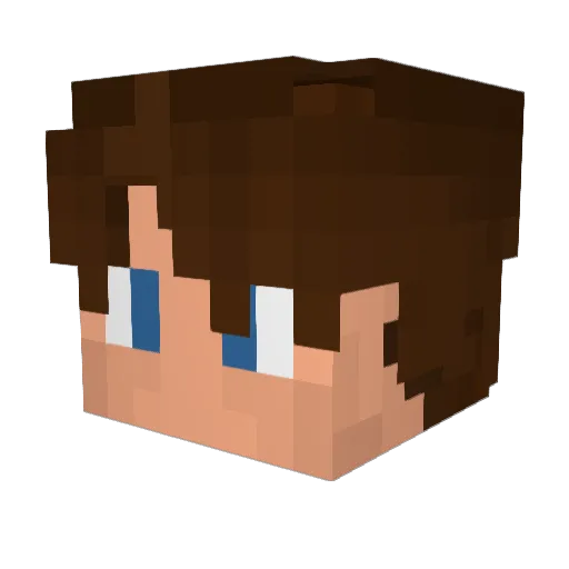Nachomd Minecraft avatar head, 3D render