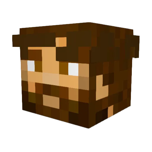 Nachoscheese Minecraft avatar head, 3D render