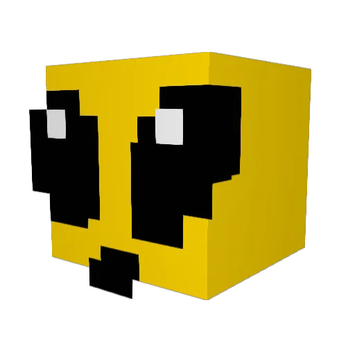 Nachosik Minecraft avatar head, 3D render