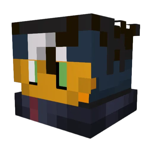 Nachowkin Minecraft avatar head, 3D render