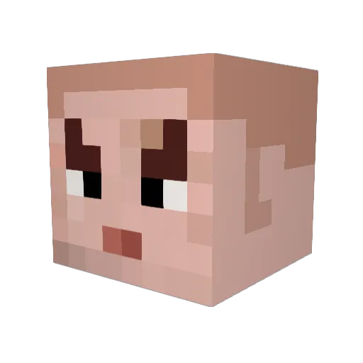 Nacht_mahr Minecraft avatar head, 3D render