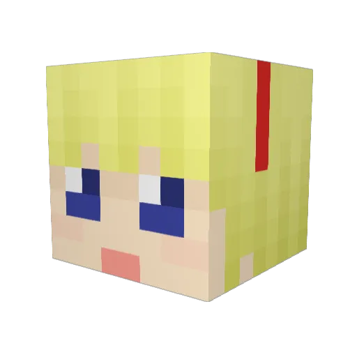 Nachthimmel Minecraft avatar head, 3D render
