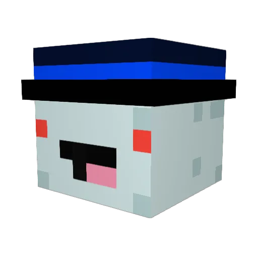 Nachtkapp Minecraft avatar head, 3D render