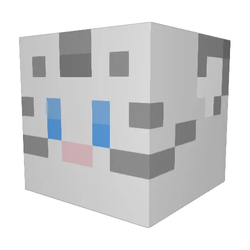 Nachtrae Minecraft avatar head, 3D render