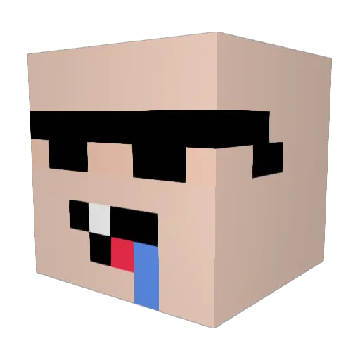 Nacka870 Minecraft avatar head, 3D render