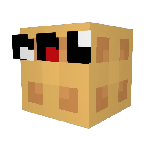 NacktUndPleite Minecraft avatar head, 3D render