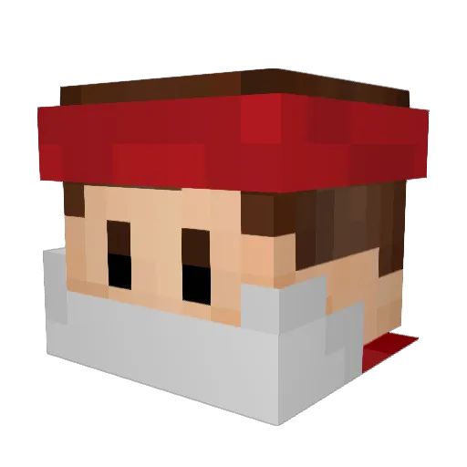 Nackte_Nudel Minecraft avatar head, 3D render
