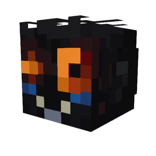 Nacolla Minecraft avatar head, 3D render