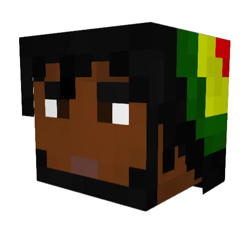 Nacrem Minecraft avatar head, 3D render
