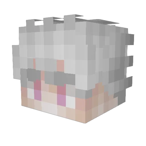 NadaKill Minecraft avatar head, 3D render
