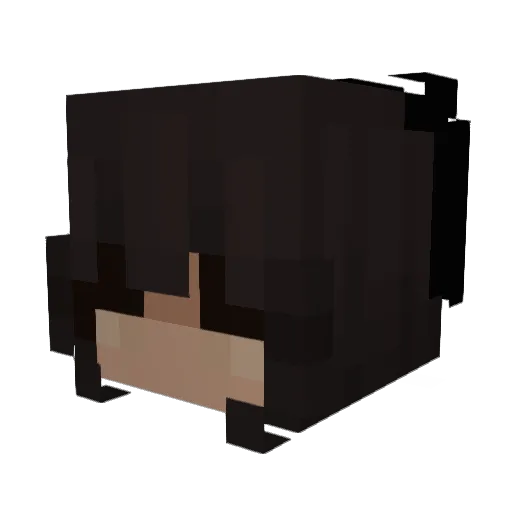 Nadaa Minecraft avatar head, 3D render