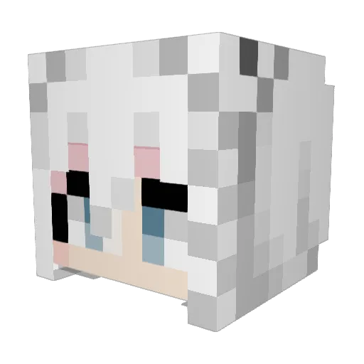Nadaani Minecraft avatar head, 3D render