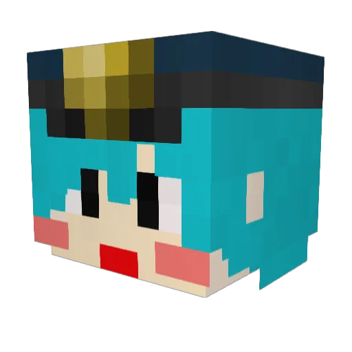 Nadany_S2 Minecraft avatar head, 3D render