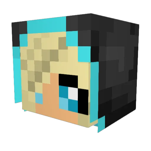 NadeShiiko Minecraft avatar head, 3D render
