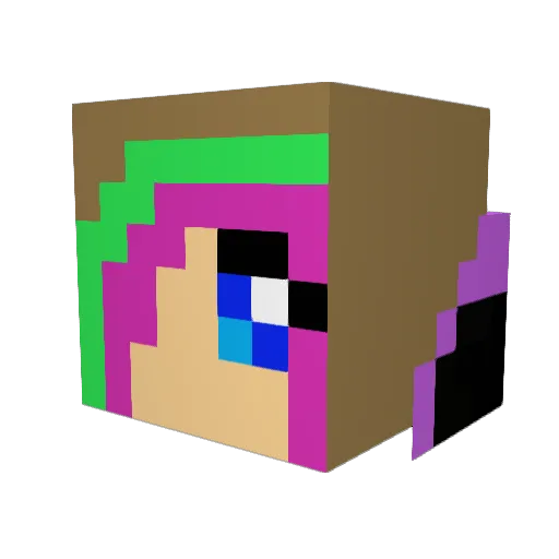 Nadeen Minecraft avatar head, 3D render