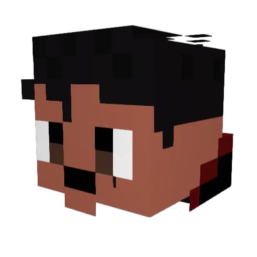 NaderDA Minecraft avatar head, 3D render