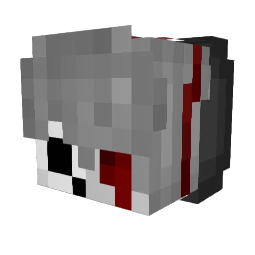 Nadeshika Minecraft avatar head, 3D render