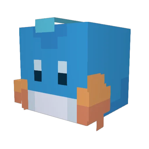 Nadhoun Minecraft avatar head, 3D render