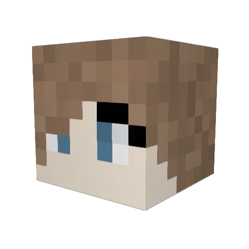 NadiNicole Minecraft avatar head, 3D render