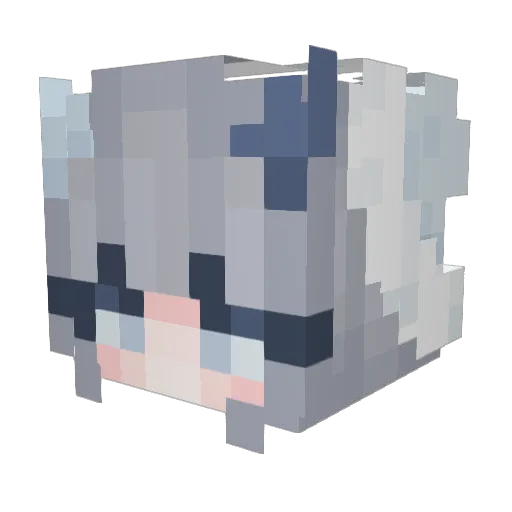 Nadia20 Minecraft avatar head, 3D render