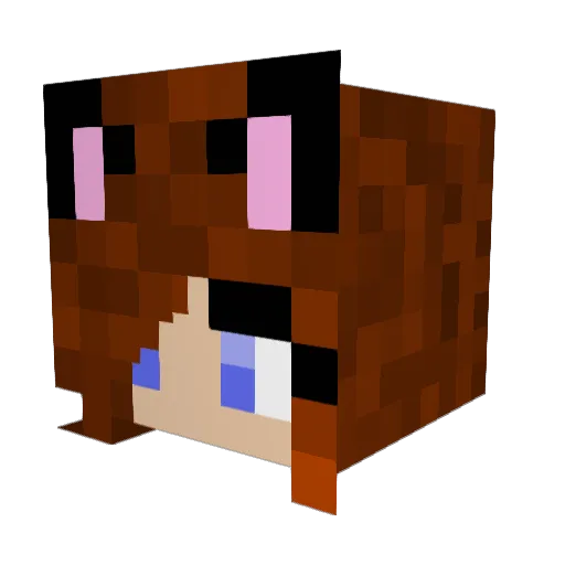 Nadia696 Minecraft avatar head, 3D render