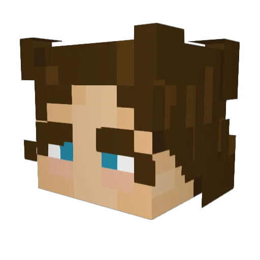 Nadia985 Minecraft avatar head, 3D render
