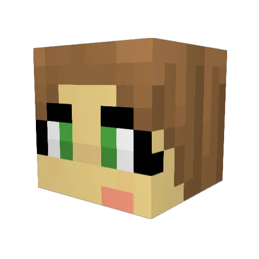 NadiaDaGreatest Minecraft avatar head, 3D render