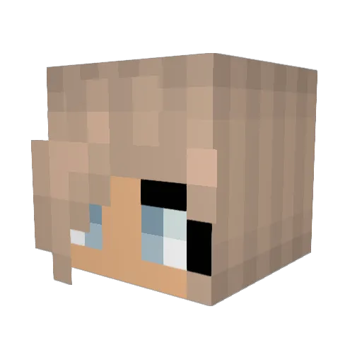 Nadia_Peace Minecraft avatar head, 3D render
