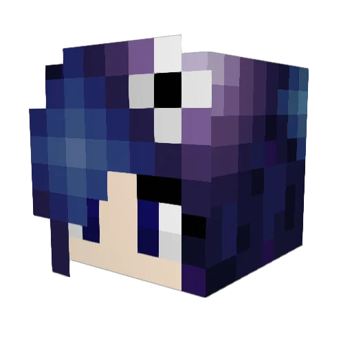 Nadiagl Minecraft avatar head, 3D render