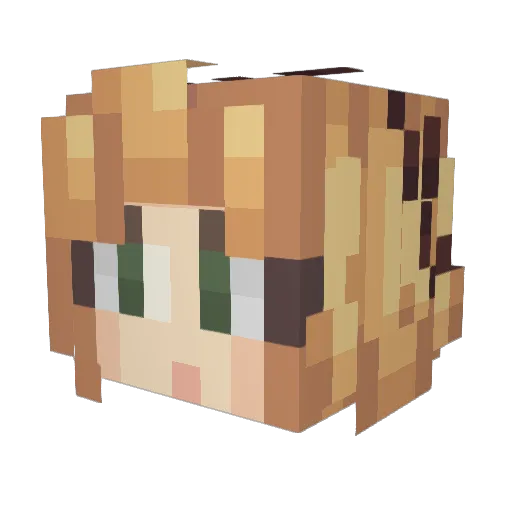 Nadikot Minecraft avatar head, 3D render
