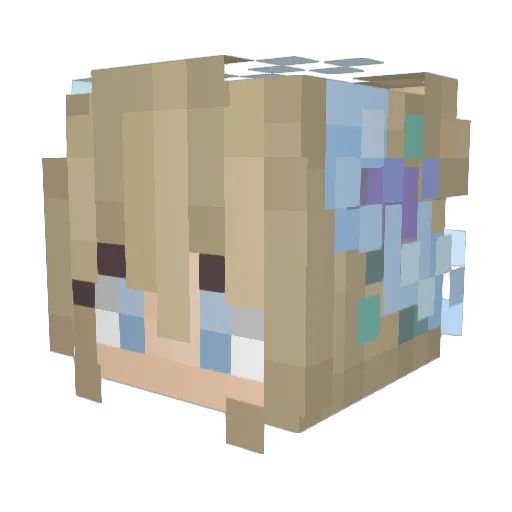 Nadinne Minecraft avatar head, 3D render