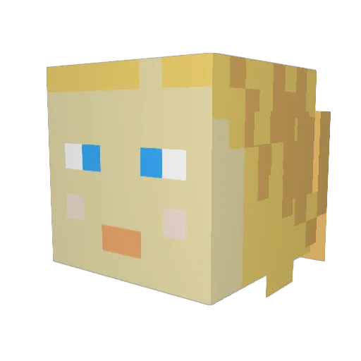 Nadja1910 Minecraft avatar head, 3D render